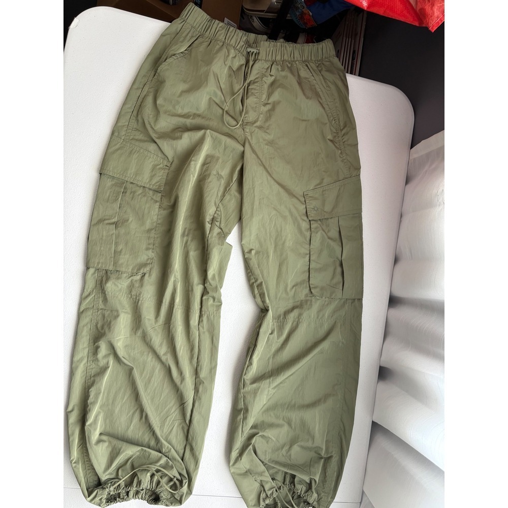 Aerie Offline Cargo Pants Drawstring Lightweight Olive Green XS